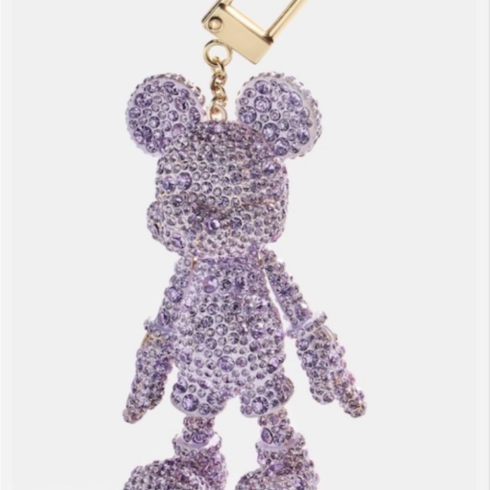 Baublebar X Disney Lavender Crystal Mickey Mouse Bag Charm NWT - Picture 3 of 4